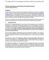 Forest Operations and Birds in Scottish Forests